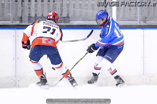 2017-11-29 Hockey Como U17-Valpellice 0160 Andrea Lodolo